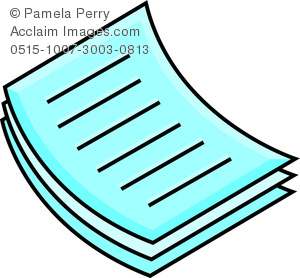 300x278 Clip Art Image Of A Stack Of Papers Icon