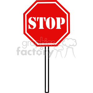 300x300 Royalty Free Clipart Of Traffic Sign Stop 386875 Vector Clip Art