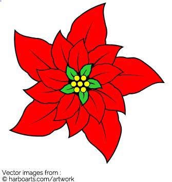 335x355 Christmas Flowers Clipart Christmas Flower Vector Graphics