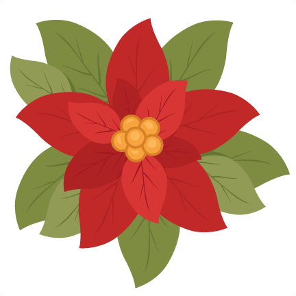 432x432 Christmas Poinsettia Flower Scrapbook Clip Art Christmas Cut Outs