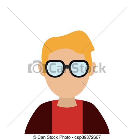 450x470 Flat Design Faceless Man Portrait Icon Vector Illustration Clip
