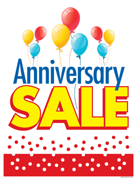 274x360 Sale Signs Posters 22x28 Anniversary Sale (Balloons)