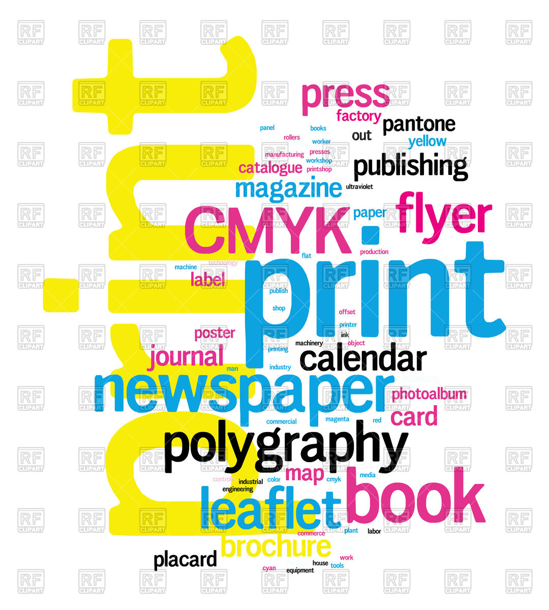 1080x1200 Printing Word Cloud Royalty Free Vector Clip Art Image