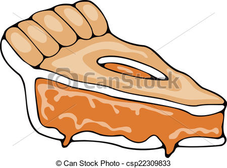 450x334 Cartoon Style Slice Of Pumpkin Pie Vectors