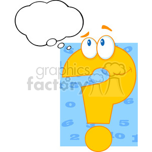 300x300 Royalty Free 5035 Clipart Illustration Of Question Mark Cartoon