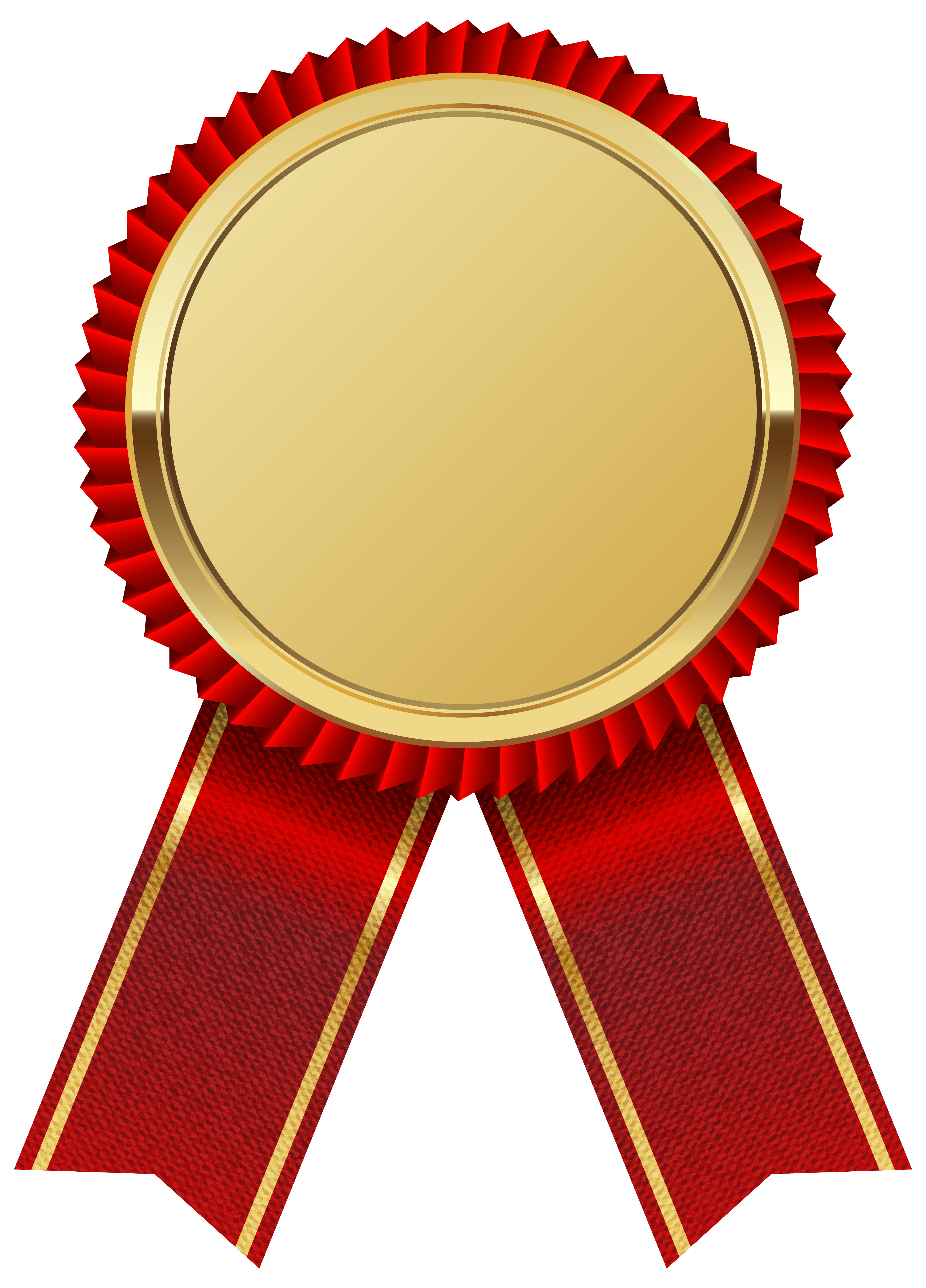 4354x6054 Gold Medal With Red Ribbon Png Clipart Image Ribbony