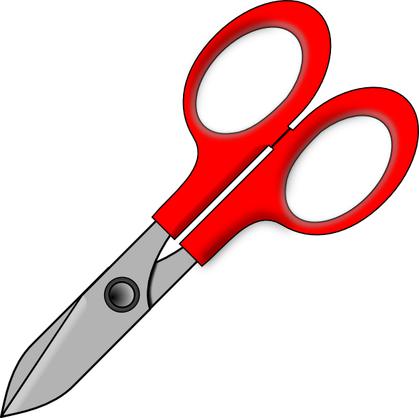600x599 Pair Of Red Scissors Clip Art