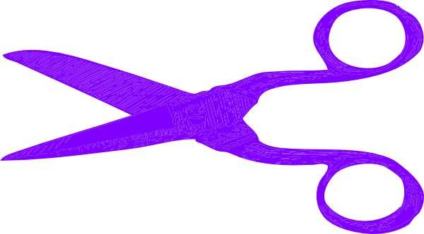 600x332 Purple Scissors Clip Art