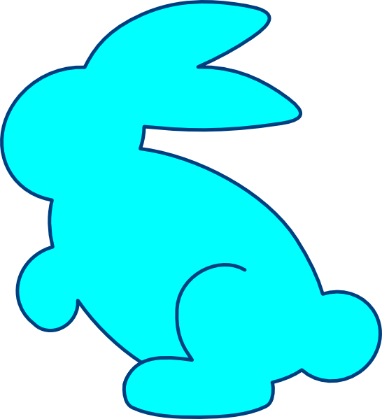 546x599 Sea Green Bunny Clip Art