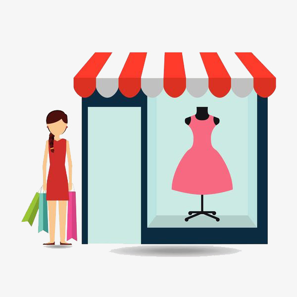 600x600 Shopping Women, Sell Clothes, Shops, Clothes Shop Png Image