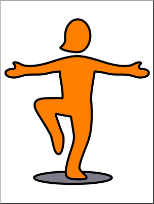 304x404 Clip Art Simple Exercise Standing On One Foot Color I Abcteach