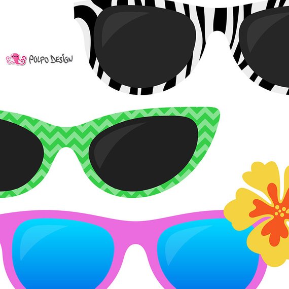 570x570 50 Sunglasses Clipart. Digital Sunglasses Clip Art, Pool Party