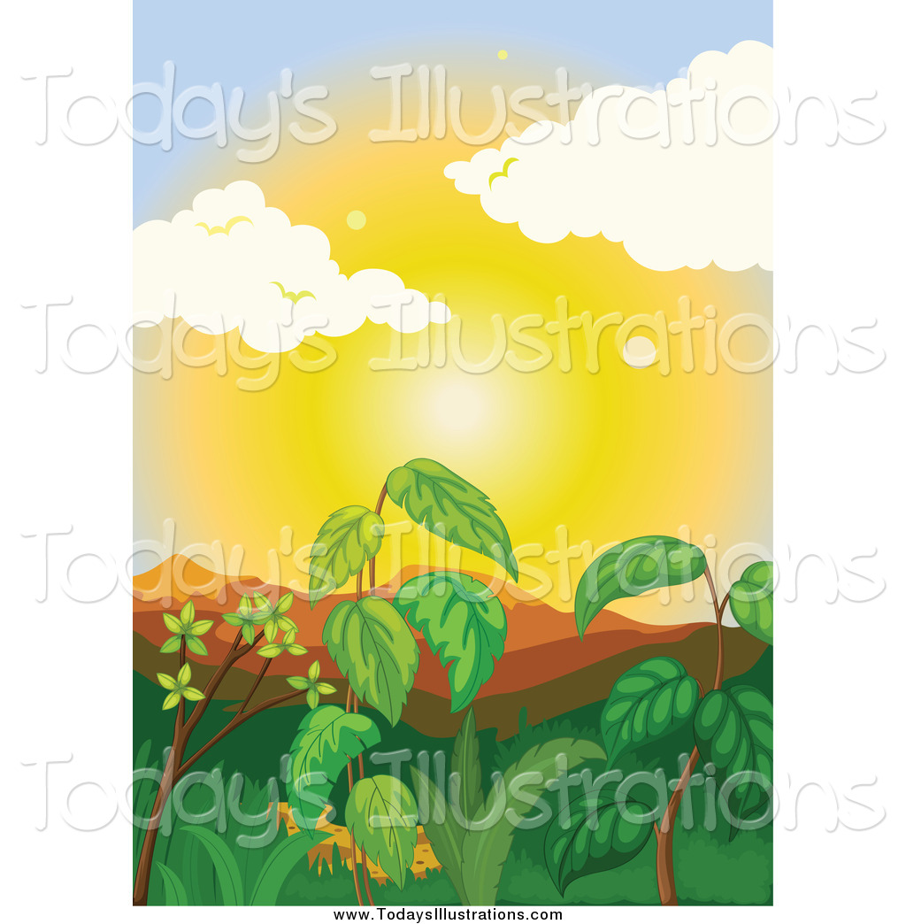1024x1044 Clipart Of A Jungle Or Forest Foliage