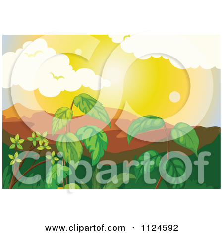 450x470 Jungle Foliage Clipart