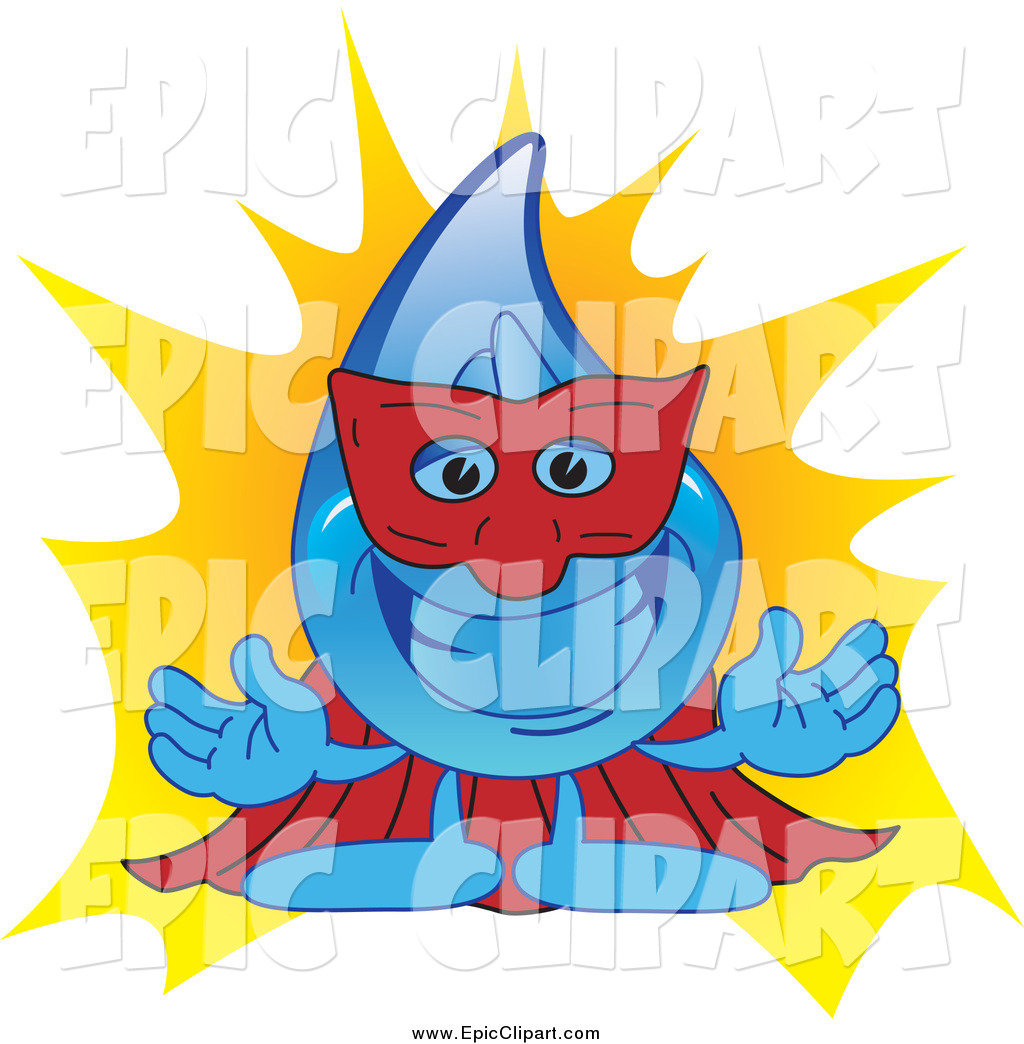 1024x1044 Vector Clip Art Of A Water Drop Super Hero By Toons4biz