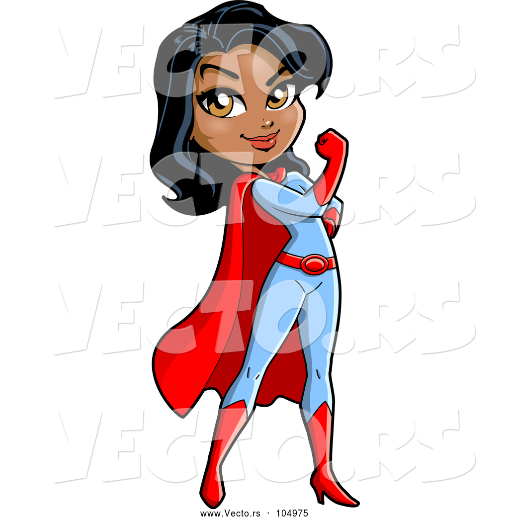 1024x1044 Vector Of Strong Black Female Super Hero Flexing Her Bicep By Clip