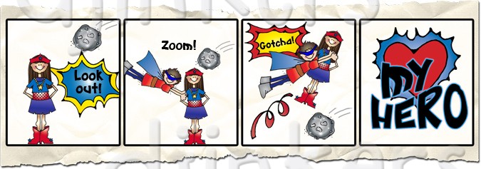 675x237 Fantastic Super Hero Clip Art By Dj Inkers