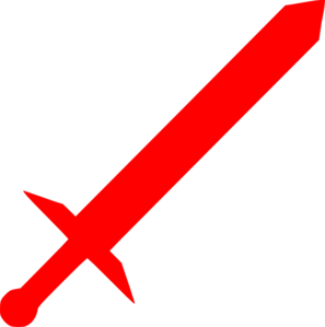 297x299 Red Sword Clip Art