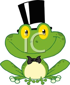 287x350 Picture Of A Happy Frog Wearing A Tophat In A Vector Clip Art