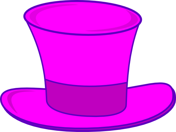 600x449 Pink Top Hat Clip Art
