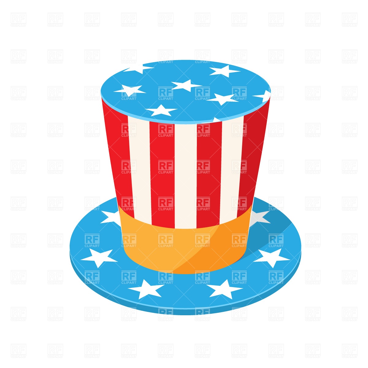 1200x1200 Uncle Sam Top Hat Free Download Vector Clip Art Image