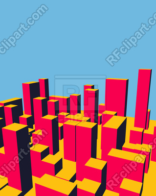 319x400 Skyline. Abstract Town. Royalty Free Vector Clip Art Image