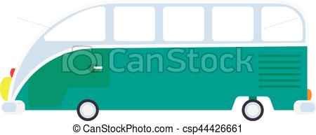 450x193 Colorful Cartoon Travel Bus. Surfing Retro Buses In Clip Art