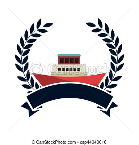 450x470 Cruice Boat Travel Isolated Icon Vector Illustration Design Vector