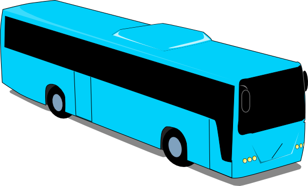 600x363 Blue Travel Bus Clip Art Free Vector 4vector