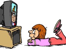 220x165 Watching Tv Clipart