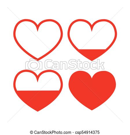 450x470 Valentine's Day Card Idea Love Meter Vectors Illustration