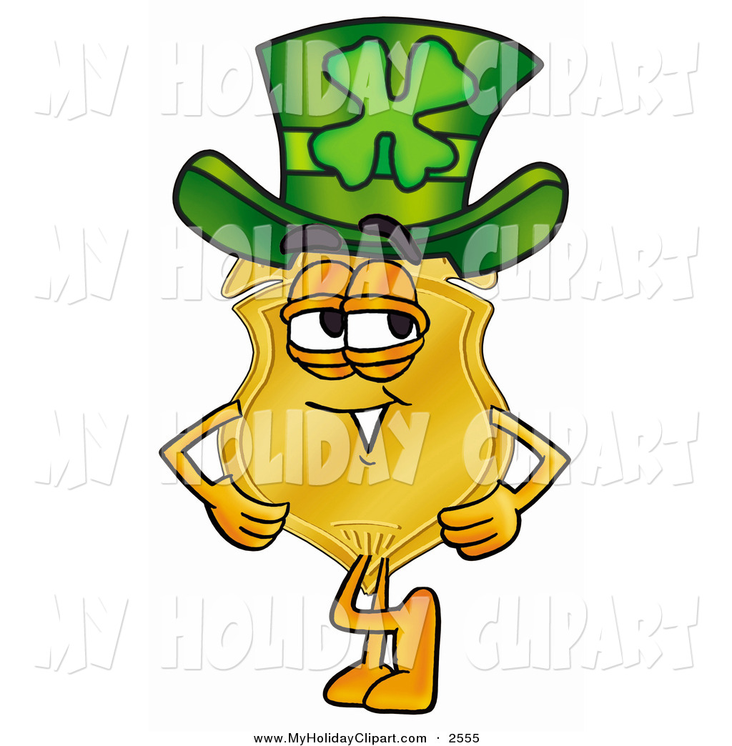1024x1044 Cliprt Of Police Badge Mascot Cartoon Character Wearing
