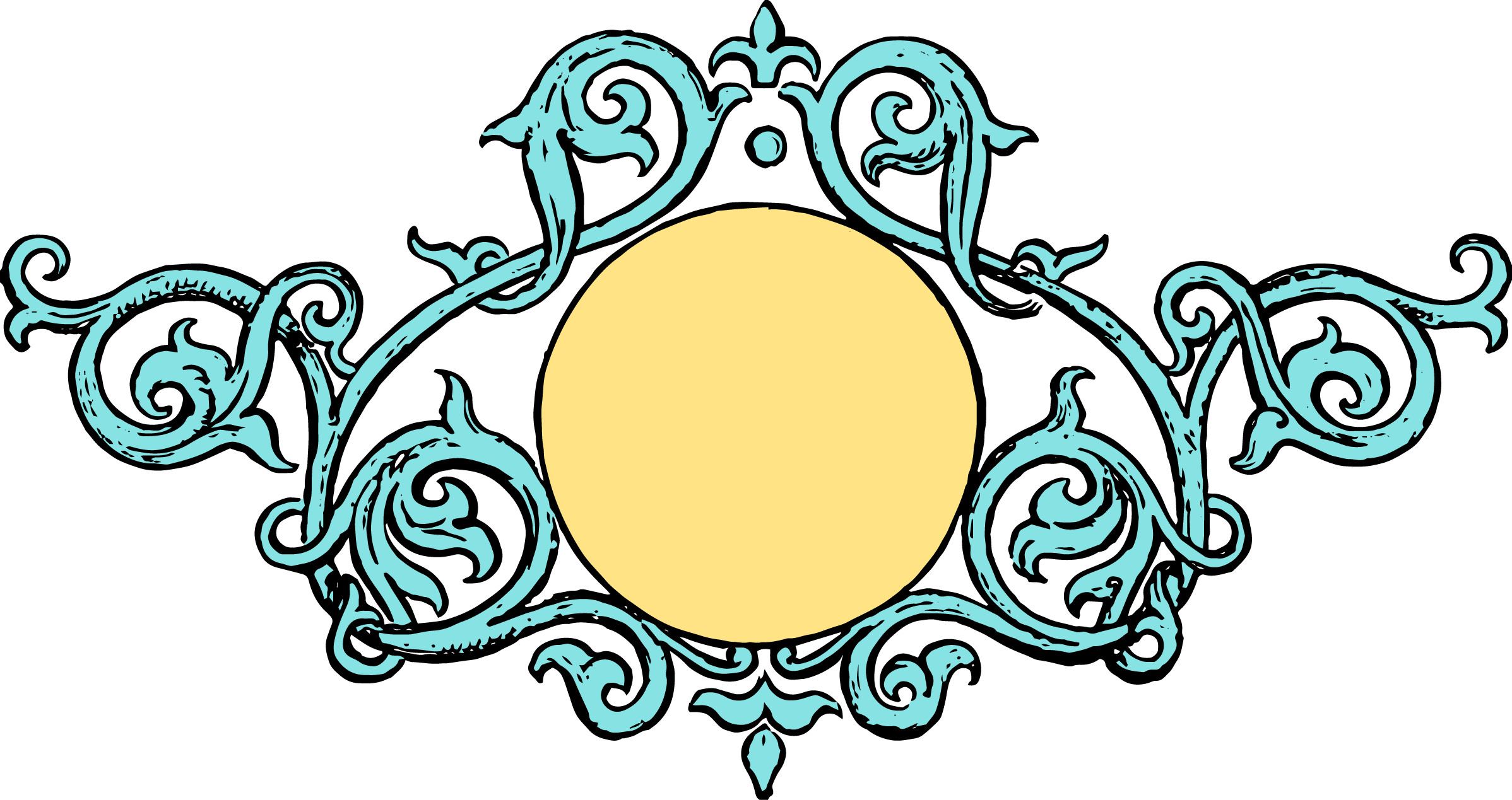 2396x1269 Free Stock Vector Ornate Vintage Frame Clip Art