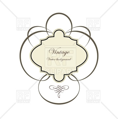399x400 Simple Vintage Frame Royalty Free Vector Clip Art Image