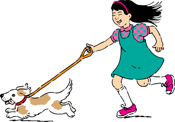 600x421 Walking Dog Clip Art Free Vector 4vector