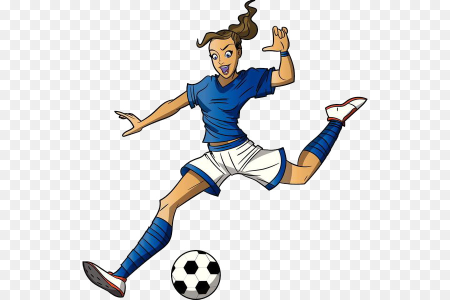 900x600 Football Player Cartoon Girl Clip Art