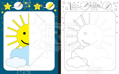 400x251 Preschool Funny Worksheet Royalty Free Vector Clip Art Image