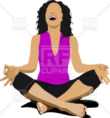372x400 Woman In Yoga Pose Royalty Free Vector Clip Art Image