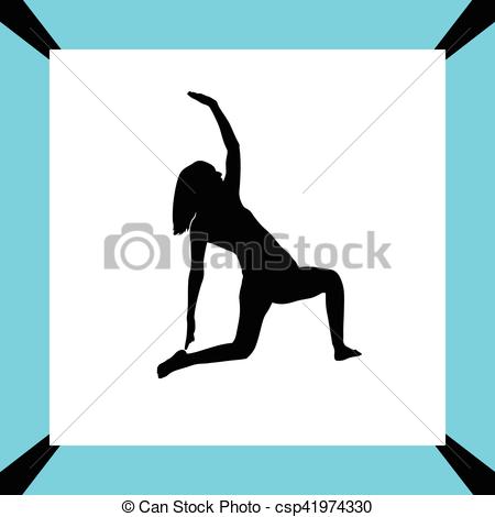 450x470 Yoga Exercise Silhouette Vectors