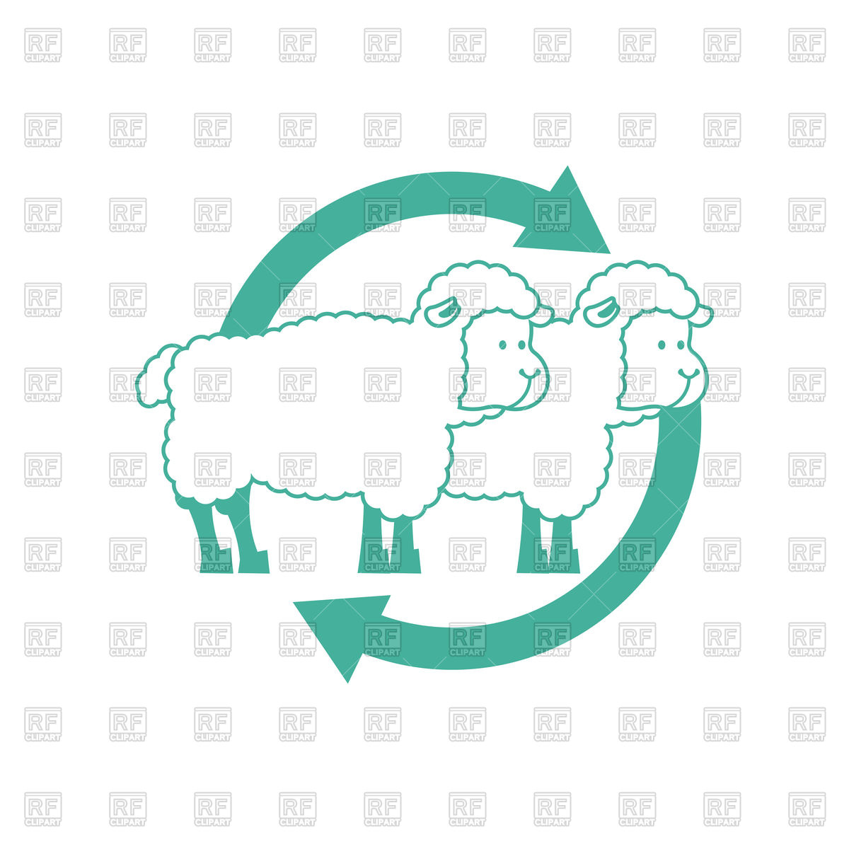 1200x1200 Cloning Sheep Sign Royalty Free Vector Clip Art Image