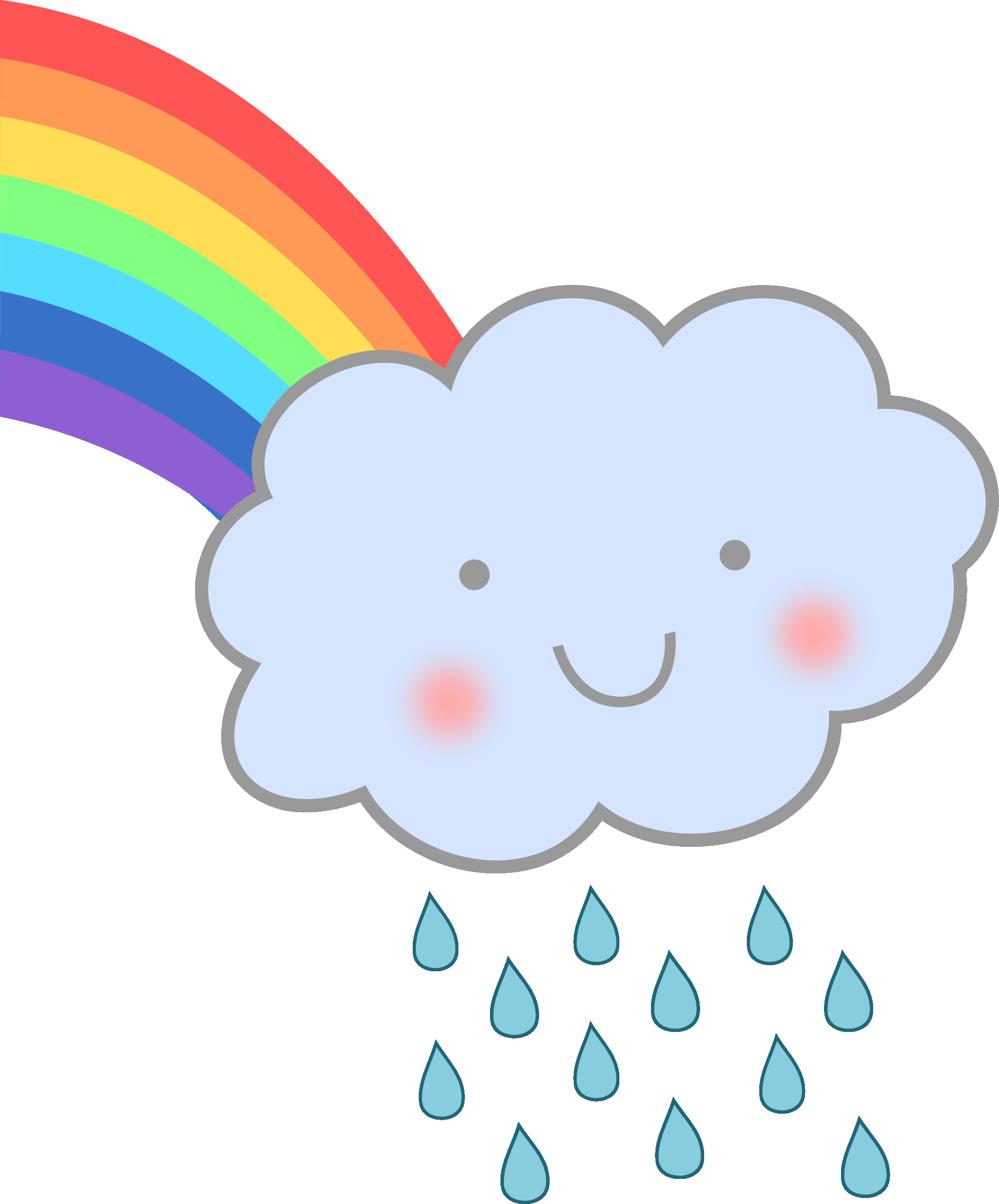 1992x2400 Rainbow Clipart Clip Art Rain Cloud Raindrops Sun Sky Stars Lovely