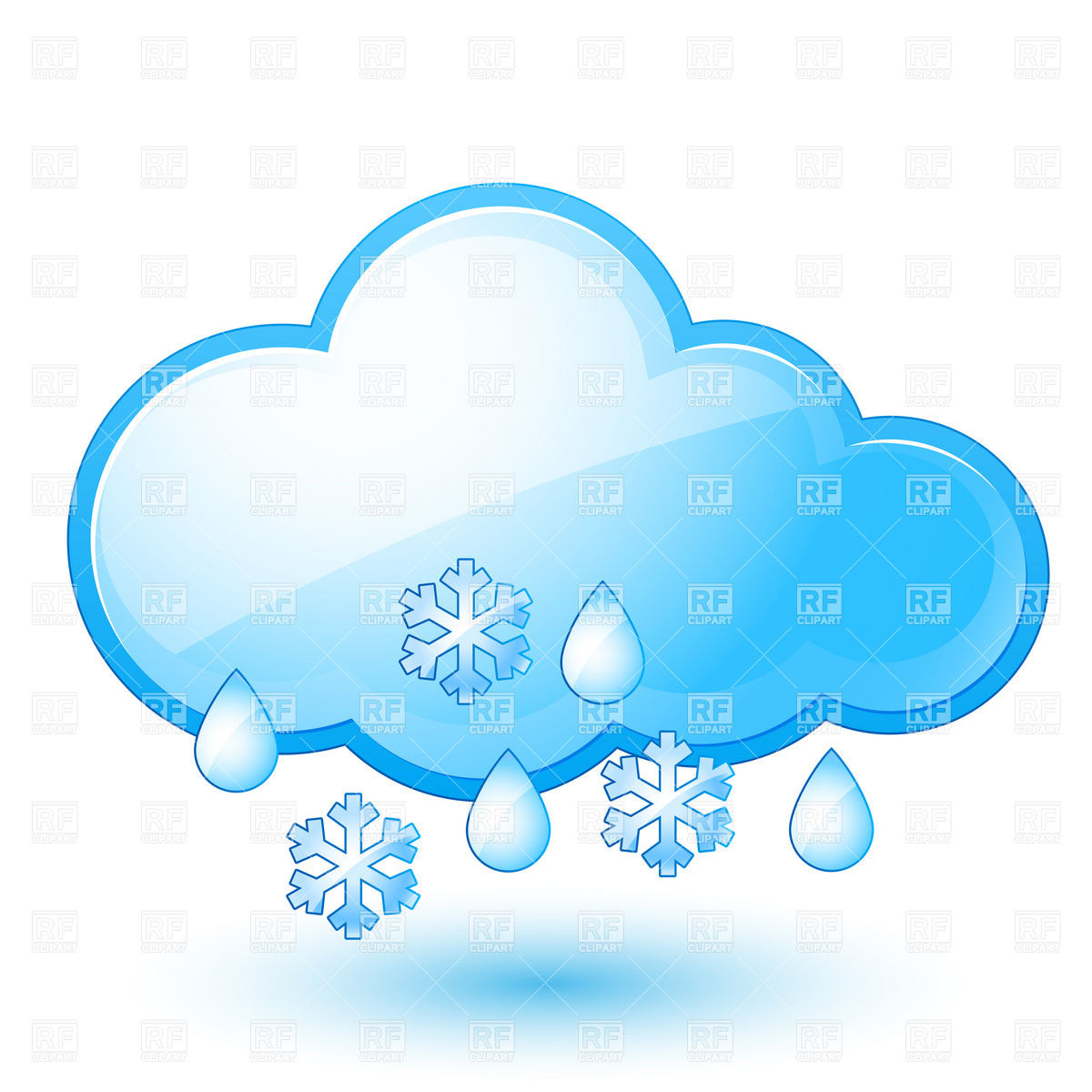 1200x1200 Snowflake Cloud Clip Art Snow Cliparts Black 2400 2300 Transprent