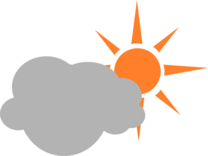 299x225 Weather Symbol Semicloudy Day Clip Art