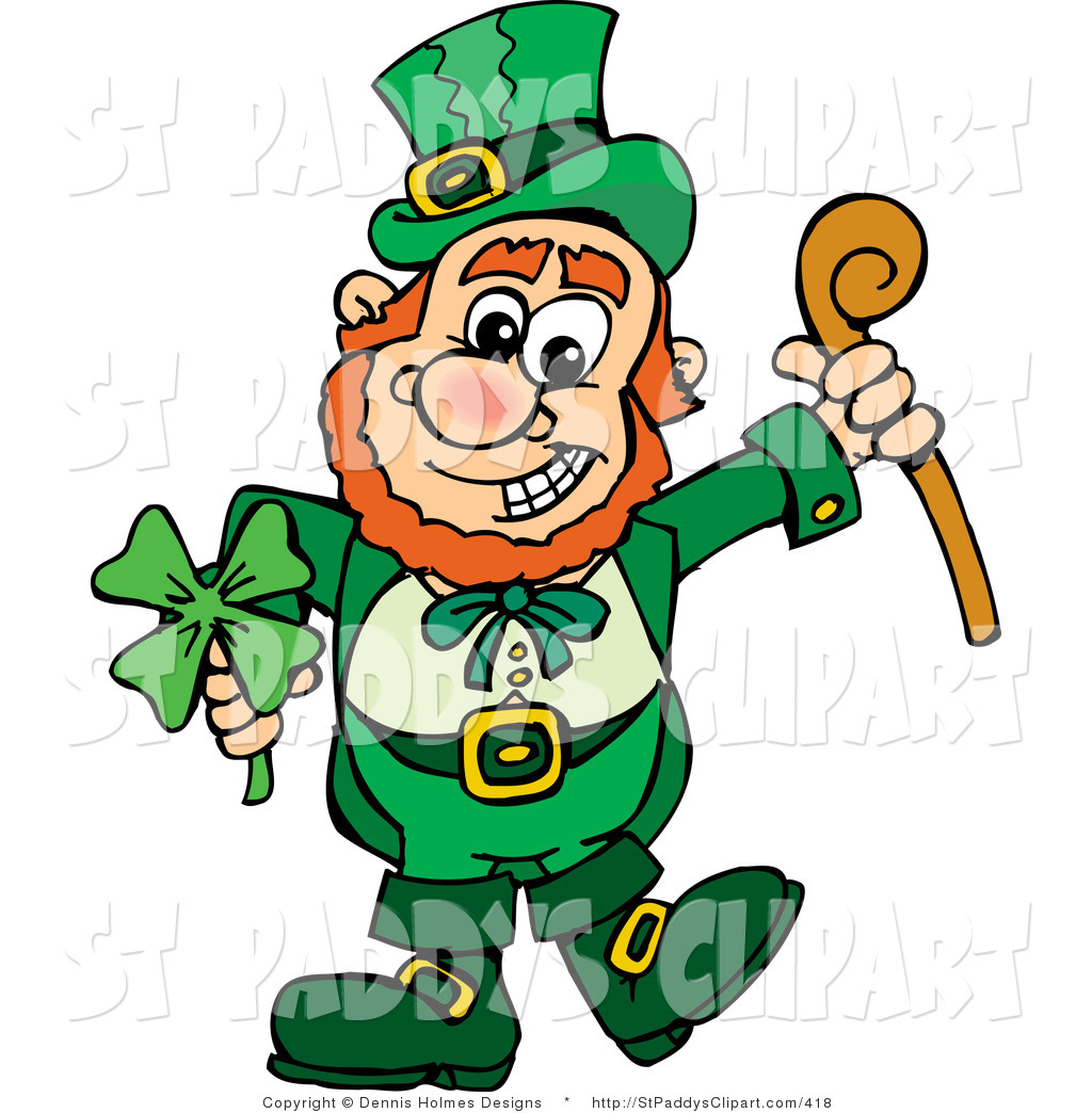 1024x1044 Vector Cliprt Of Saint Patricks Day Leprechaun Holding