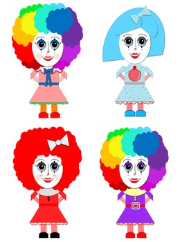 263x350 Clown Girl Clip Art By Miss Vanessa Teachers Pay Teachers