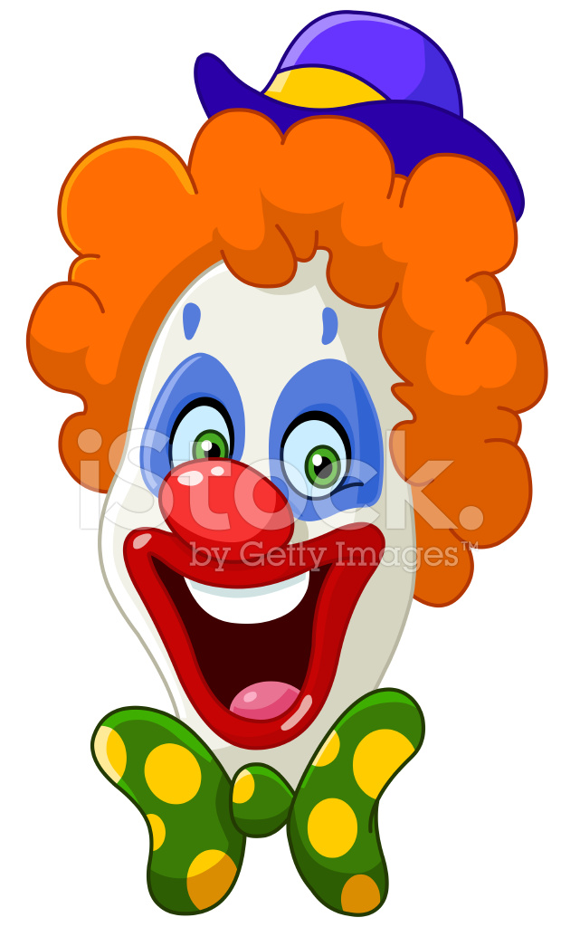 620x1024 Clown Face Stock Vector