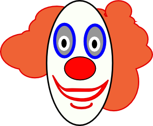 300x248 Creepy Clown Face Clip Art Free Vector 4vector