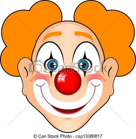 450x462 Vector Illustration Of Smiling Clown.