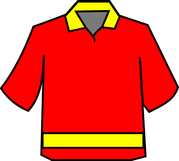 600x540 Club Shirt Redyellow Clip Art
