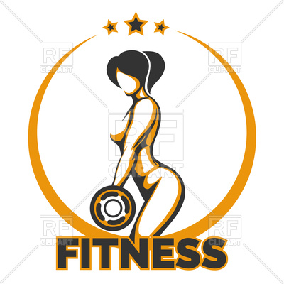 400x400 Fitness Club Emblem Royalty Free Vector Clip Art Image